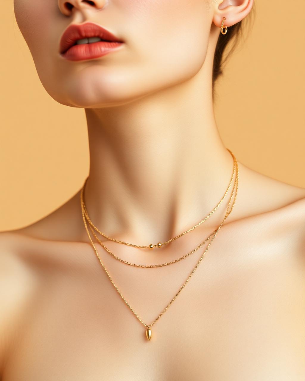 Layered gold chains